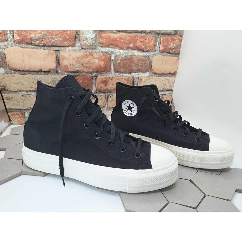 Converse Chuck Taylor Hi Black White Platform Sneakers Men's 10 Rick Owens Style